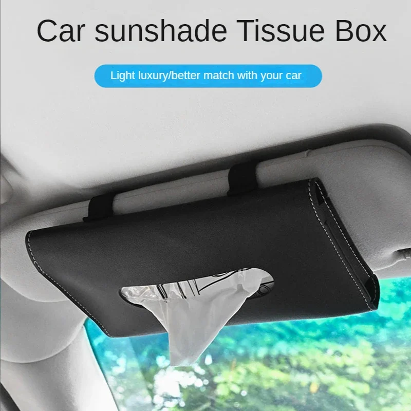Car tissue box Towel sets Car sun visor tissue box holder Auto interior storage decoration 1 Pcs For BMW accessories for car tissue holder tissue box car interior accessories