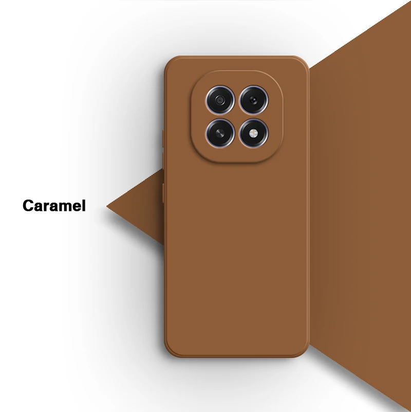 Luxury Shockproof Soft Liquid Silicone Phone Case - Solid Color Back Protective Cover in Candy Style