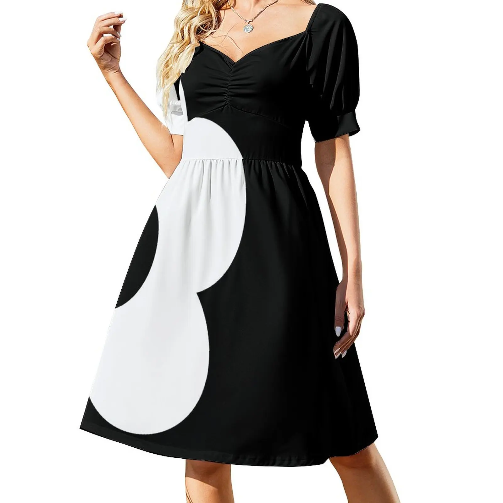 

Bold Retro Contrast Flower Graphic Dress women's evening dresses 2023 Summer skirt Party dresses prom dresses 2023