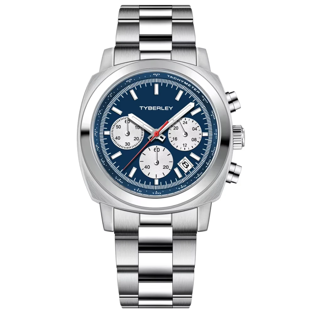 TYBERLEY Mens Watch 2024 New Japan VD53 Movt Chronograph luminous