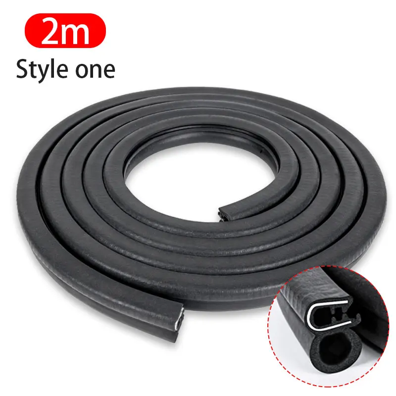 Enhanced Soundproof Rubber Seal Strip for Doors - 5m, Universal Use for Cars, Boats, and Homes