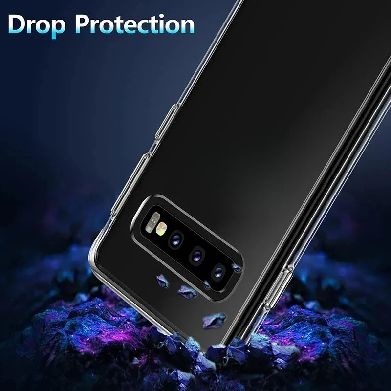 Clear Thin Frame Bumper Silicone Back Cover - Antiskid and Durable Phone Case