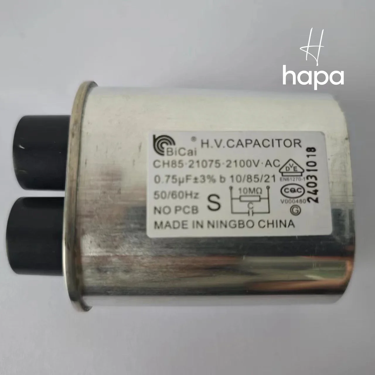 2100V.AC 0.75uF 50/60Hz CH85.21075 High Voltage HV CAPACITOR Microwave Oven Replacement Parts