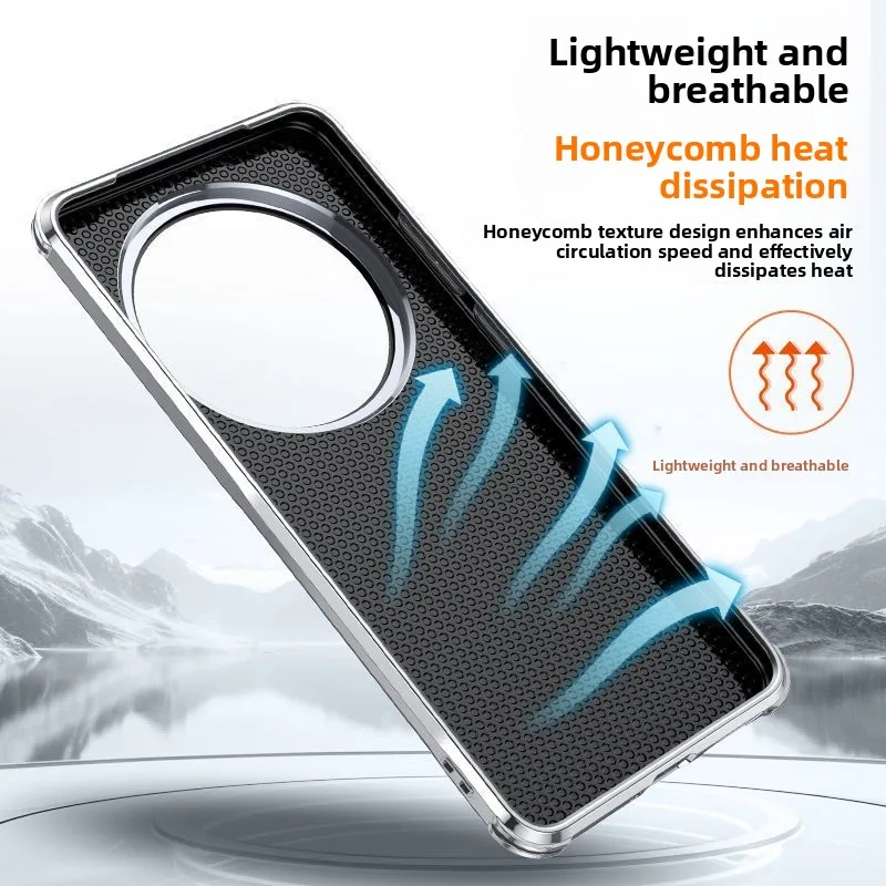 Ultra Thin Vegan Leather Lens Bracket Case - Skin-Friendly PC Cover