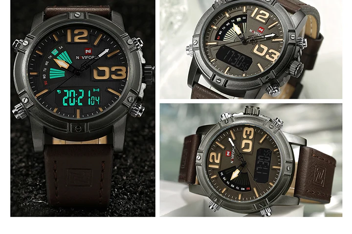 NAVIFORCE Business Luxury Brand Men Watch Military Sport Watches Man Quartz Week Display Wristwatch Male Clock Relogio Masculino