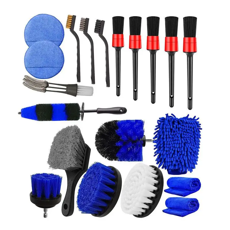 

Car Wheel Cleaning Brush 20 PCS Wheel Brush Car Detailing Kit Professional Car Wash Kit For Cleaning Dirty Tires Releases Dirt