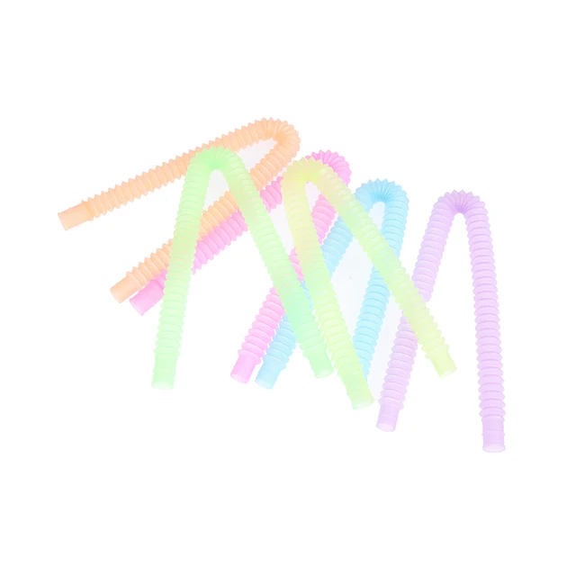 5Pcs Mini Pop Tubes Sensory Toy For Children Adult Fidget Stress Relieve Toys Kid Autism Anti Stress Plastic Bellows Squeeze Toy 5