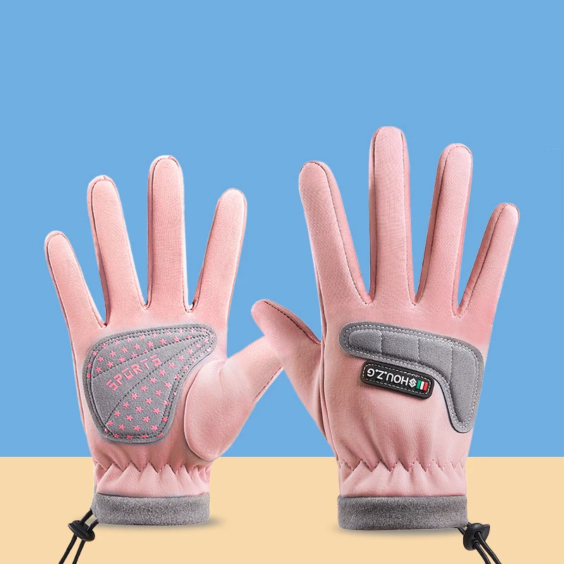 Winter Cycling Gloves Children Autumn Winter Warm Windproof Sports Gloves Boys Girls Skateboard Fleece Skiing Kids Gloves 6