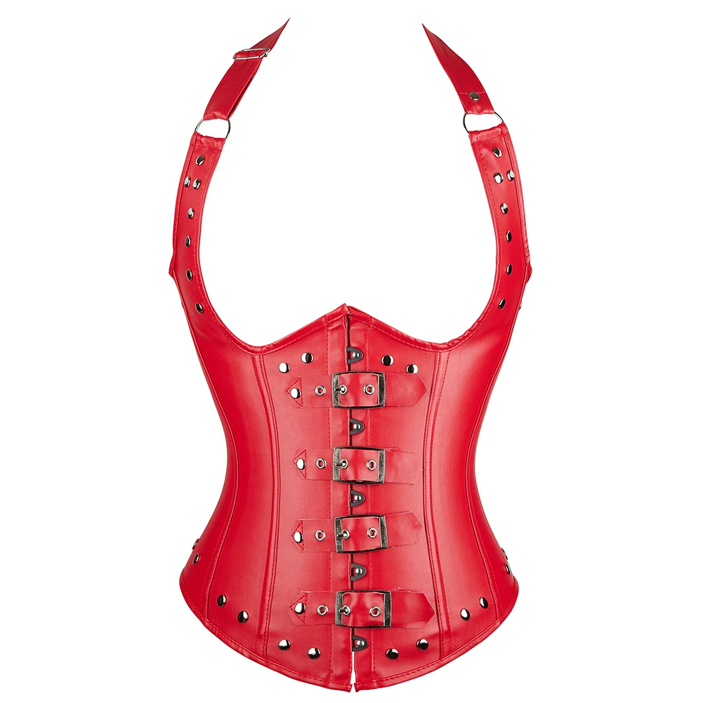 Ceinture Corset Large Faux Cuir Noir Pour Femme – Taille Unique Réglable – Style Rétro Gothique Punk