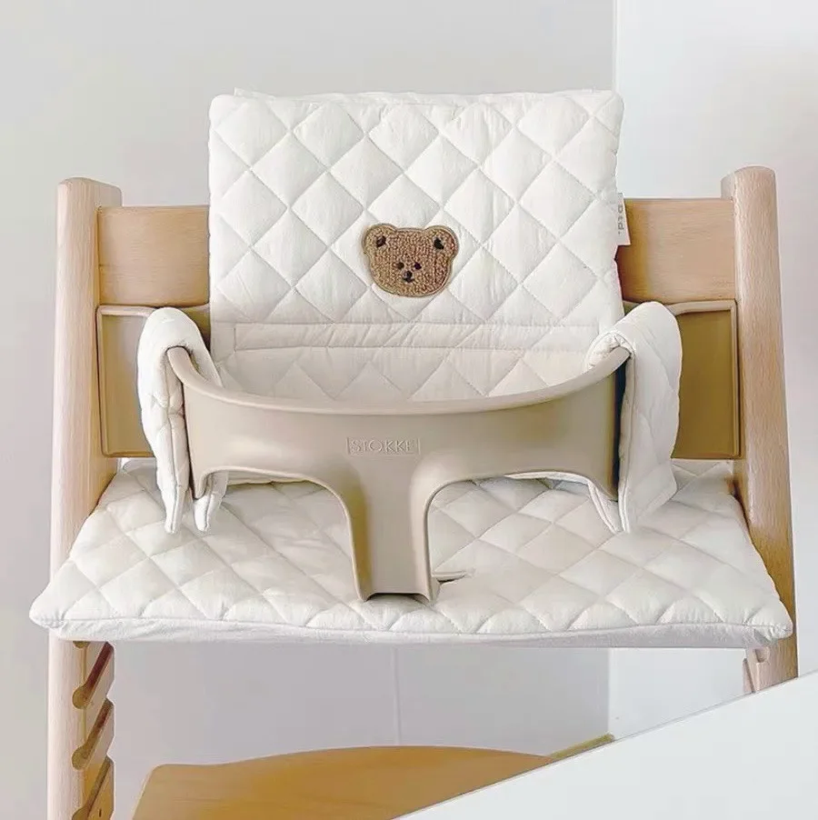 Ins Korean Style Cartoon Baby Growth Chair Cushion Suitable For Stokke Children's Dining Chair Anti-dirt Cushion 2