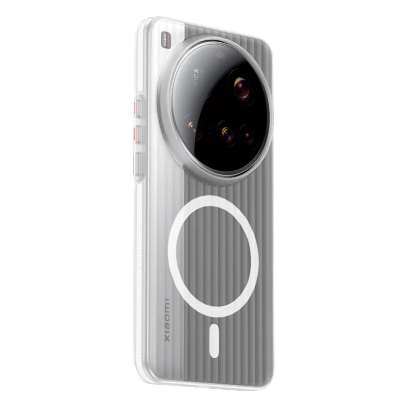 ELVEV Magnetic Ultra-Thin Anti-Fingerprint Hard PC Clear Corrugated Back Case