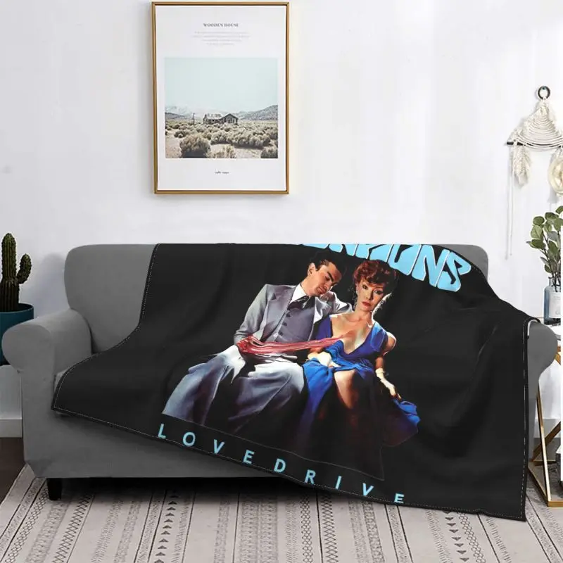Scorpions Lovedrive Album Blanket Velvet For Bed Home Decor Couch Blanket Sofa Decorative