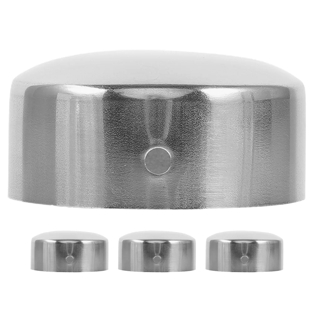 

4 Pcs Handrail Tube Accessories Stainless Steel Plugs Caps End Stair Metal Railing