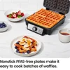 Four-Slice Belgian Waffle Iron Customize Temperature Nonstick Plates Easy Cleaning RJ04-4P-V2-WM New 4