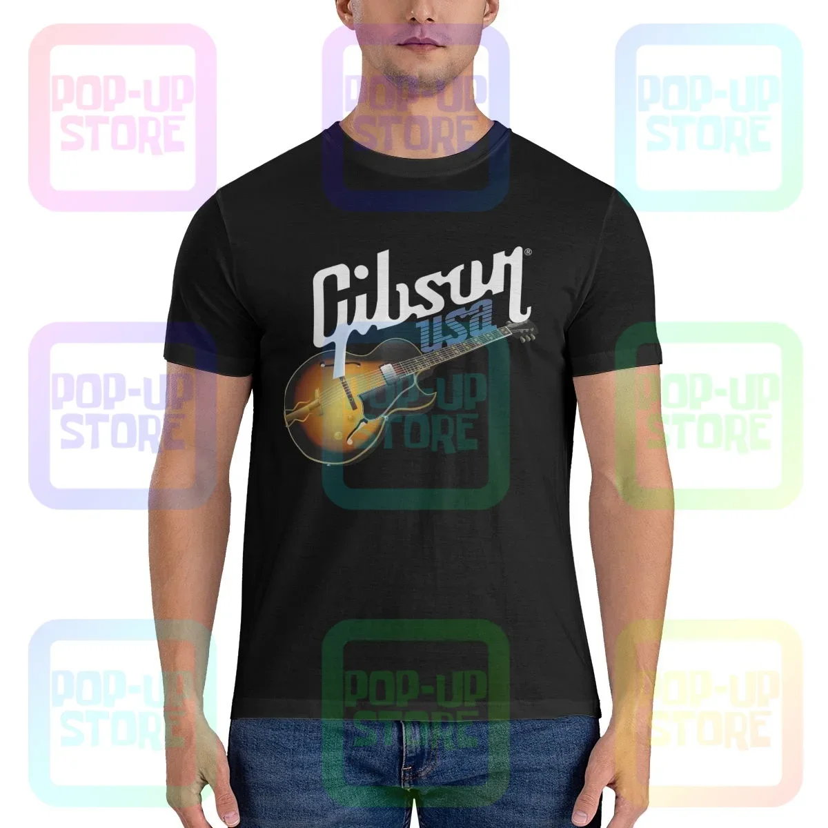 Gibson Usa Electric Rock Guitar Shirt T-Shirt Cute Unisex Hip Hop Best Seller Tee