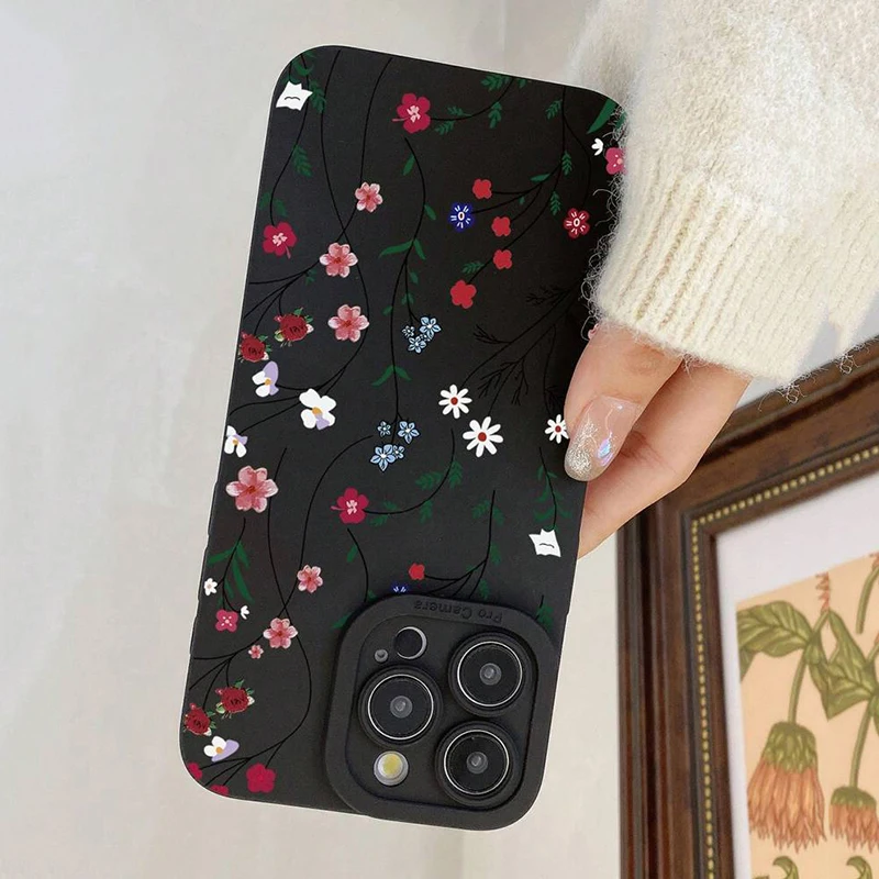 Vintage Floral Pattern Soft Silicone Phone Case Cover
