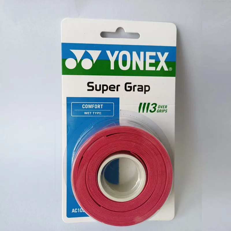 Yonex AC102C 3 Pack Racket Grip Tape Anti Slip Super Overgrip Absorbent Breathable Tennis Overgrip Hand Glue Antiskid Belt