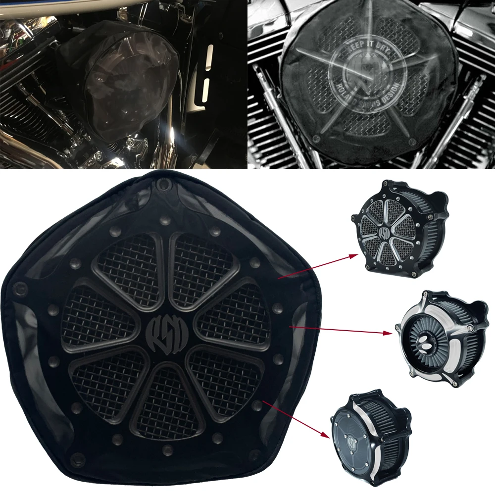 

RSD Black Waterproof Rain Sock For Harley Touring Sportster 1200 Softail Dyna Road King Electra Glide For Air Filter Cleaner Kit