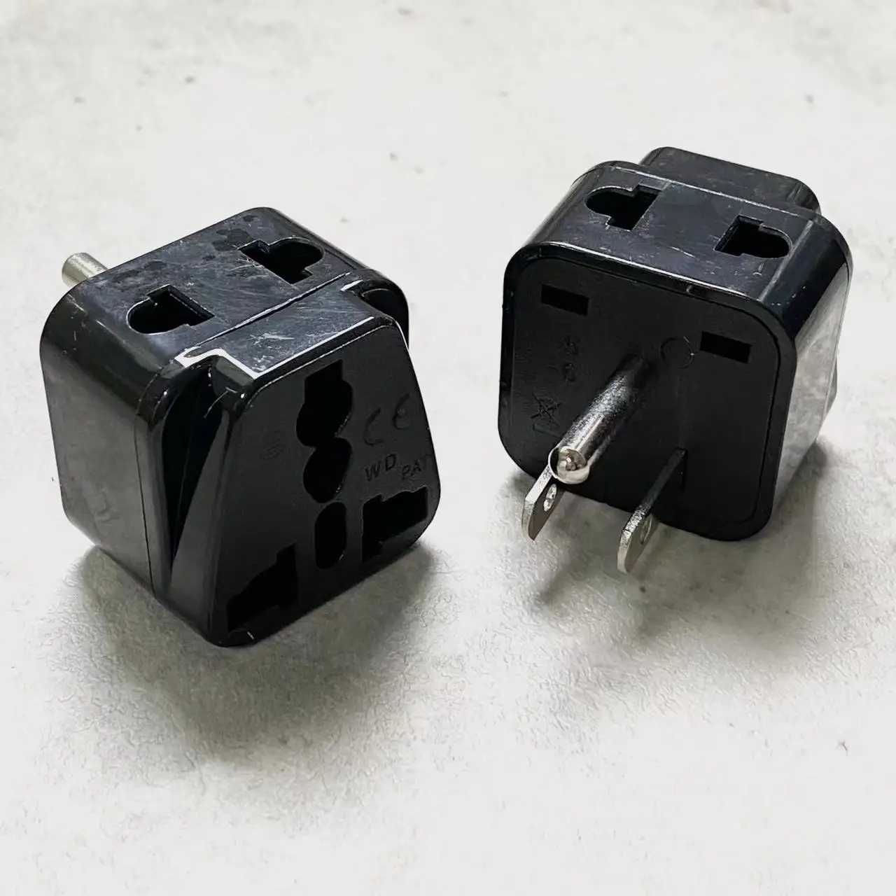 Universal Travel Adapter Plug - 2-in-1 EU/UK/AU to US Converter