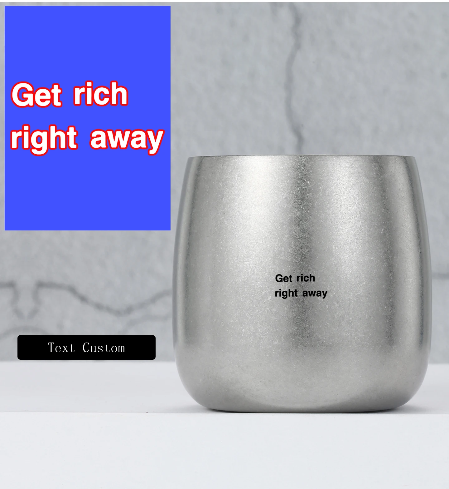 Doppelschichtiger isolierter Heißwasserbecher aus Edelstahl 304, personalisiertes individuelles Logo mit Namen, RVintage-Minibecher für Kaffee, Camping, Geschenk – Detail 8