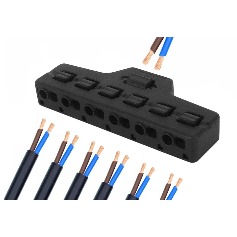 Terminal Block 3/6Ports Out Line Splitter Quick Connect Low Voltage Wire for Lighting Led Strip Connection