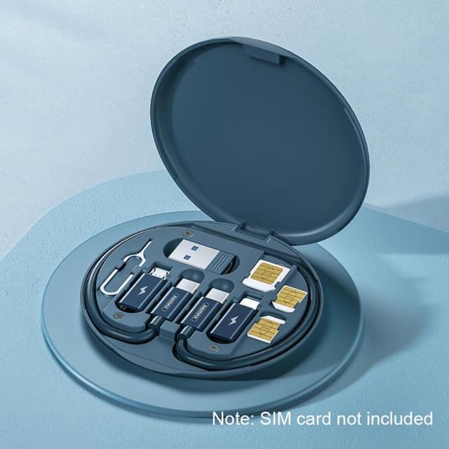 New Arrival Remax 60w Fast Charging Multi-function Data Cable Mobile Phone Holder Storage Box With Retrieve Card Pin