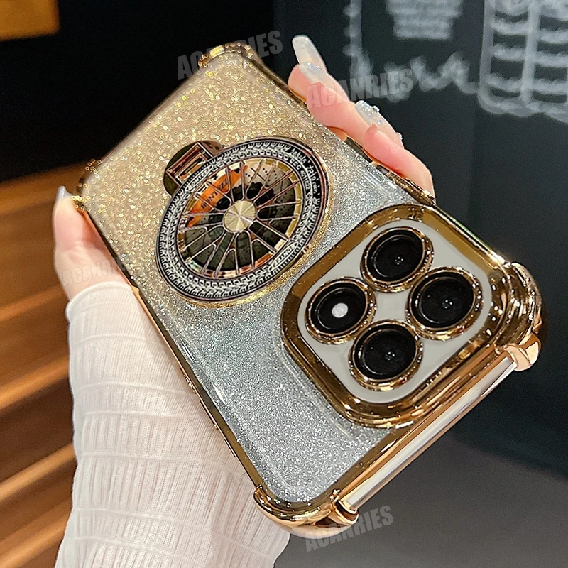 Xiaomi14t تصفيح تدوير حامل غطاء من السيليكون على X...