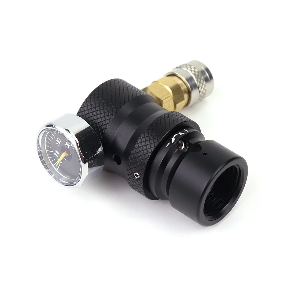 HPA Low Pressure Regulator Micro CO2 Regulator Output Pressure 40psi-200psi | With US Foster Coupler 300PSI Gauge