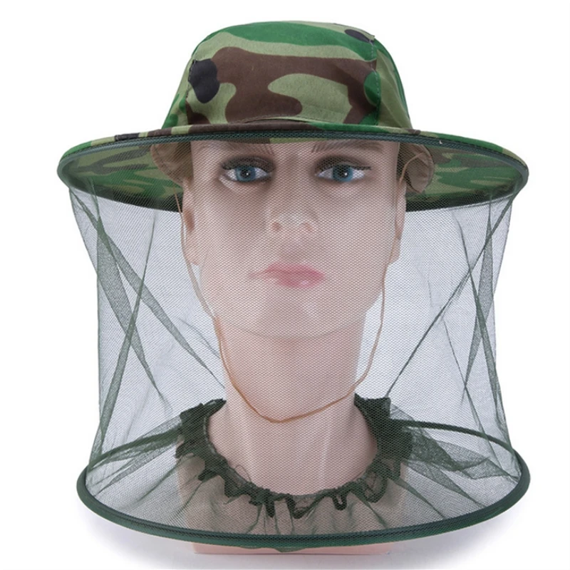 Camouflage Male Fishing Hat Anti bee 