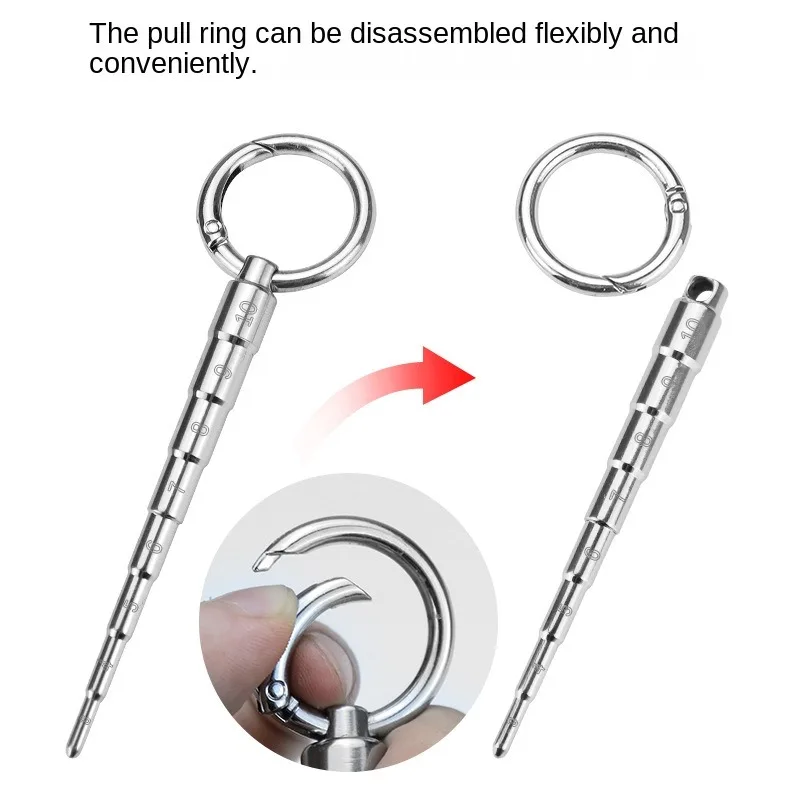 Urethral Dilator Silicone Urethral Dilator Progressive Stainless Steel Urethral Dilation Blocking Gradient Penis Plug Urethra Sounding Stimulator Mens Masturbator