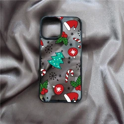 Festive New Year 2025 Santa Christmas Phone Case with Snowflake Design - Shockproof Cover for iPhone 12 Pro (Style 1)