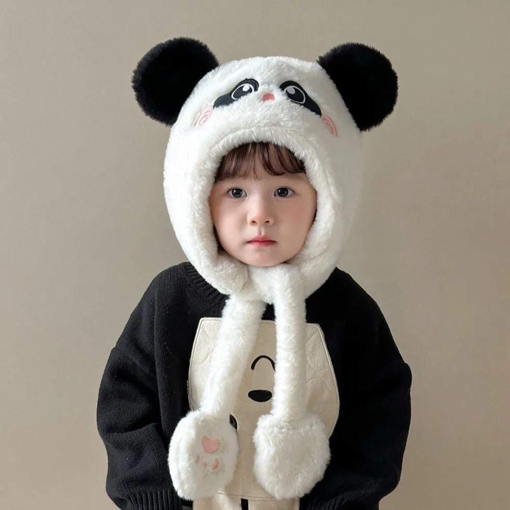 Breathable Kawaii Baby Ear Protection Hat Lamb Coldproof Capybara Hooded Scarf Creative Cute Cartoon Beanie Caps Infant