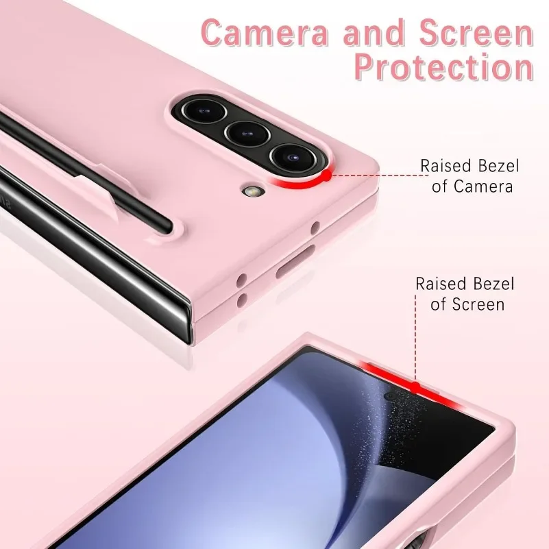 Premium Skin-Feel PC Case with S Pen Holder and Storage