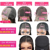 13x4 vague profonde bouclés Bob perruque cheveux humains Transparent dentelle frontale Perruques sans colle vague d'eau dentelle Perruque Perruques Cheveux Humains 6