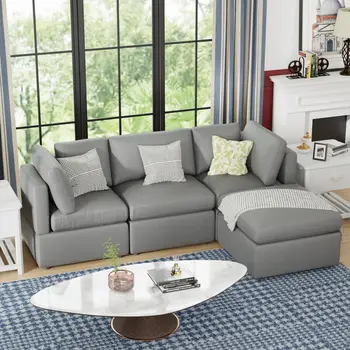 Sofa Couch Convertible Sofa Modular Sectional Sofa Couch for Living Room 3-Seat 1