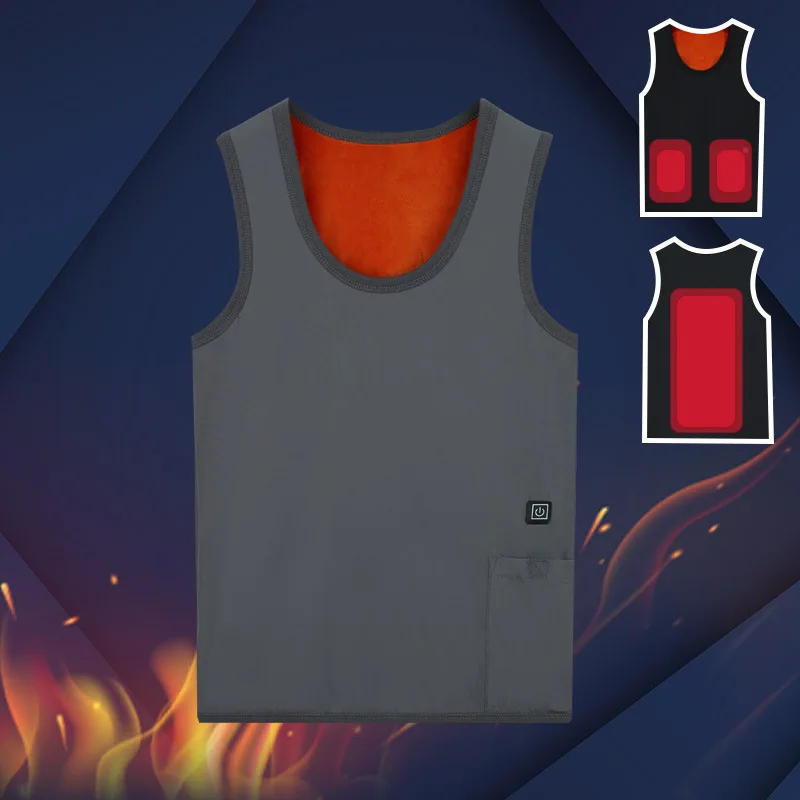 Men Women Electric Heated Vest Jacket Winter Thermal Sleeveless Waistcoat Skiing Climbing Fishing Sportswear Usb Heater