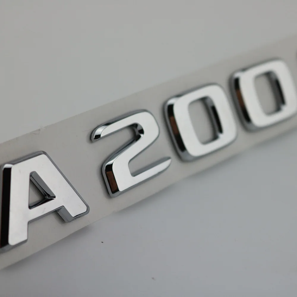 자동차 트렁크 배지, 3D ABS 크롬 로고, A45, A35, A180, A220, A200, 4matic 엠블럼 문자 스티커, W176, W177 액세서리