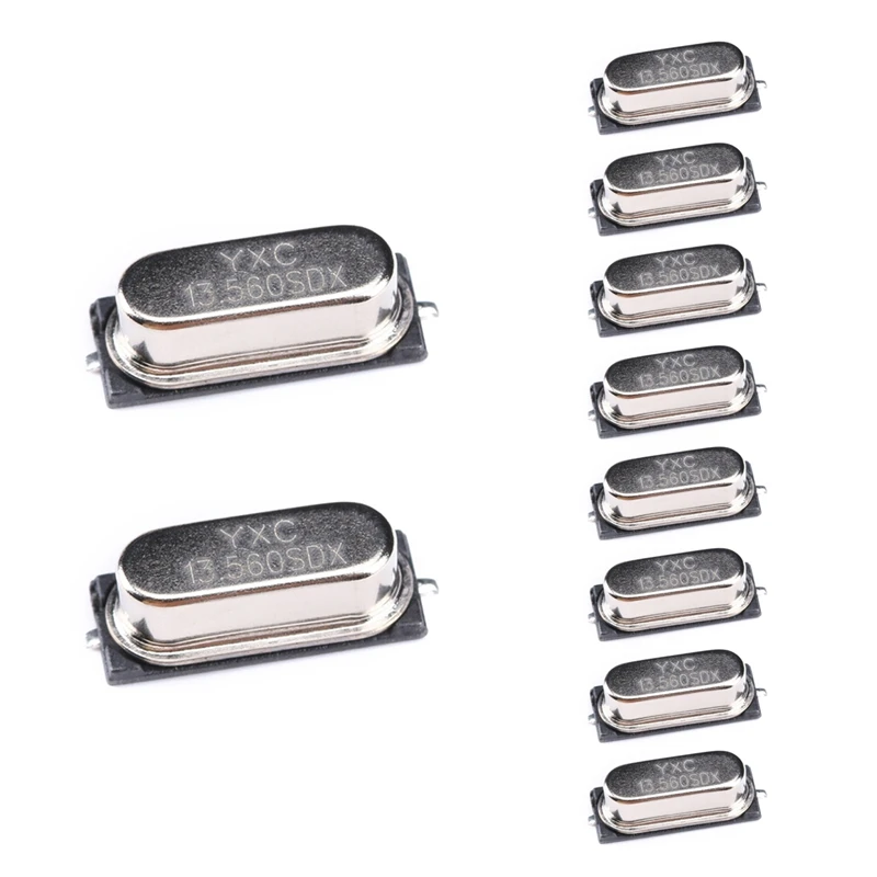 

10PCS Chip Passive Crystal/HC-49SMD 13.56Mhz 20Ppm 20PF X49SM1356MSD2SC