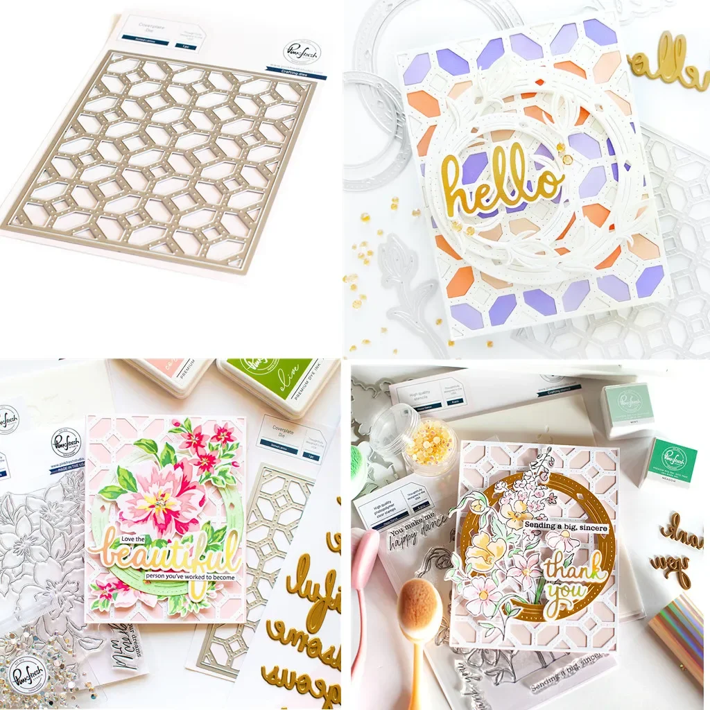 

New Dotted Lattice Background Metal Cutting Dies Diy Molds Scrapbooking Paper Making Cuts Crafts Template Handmade