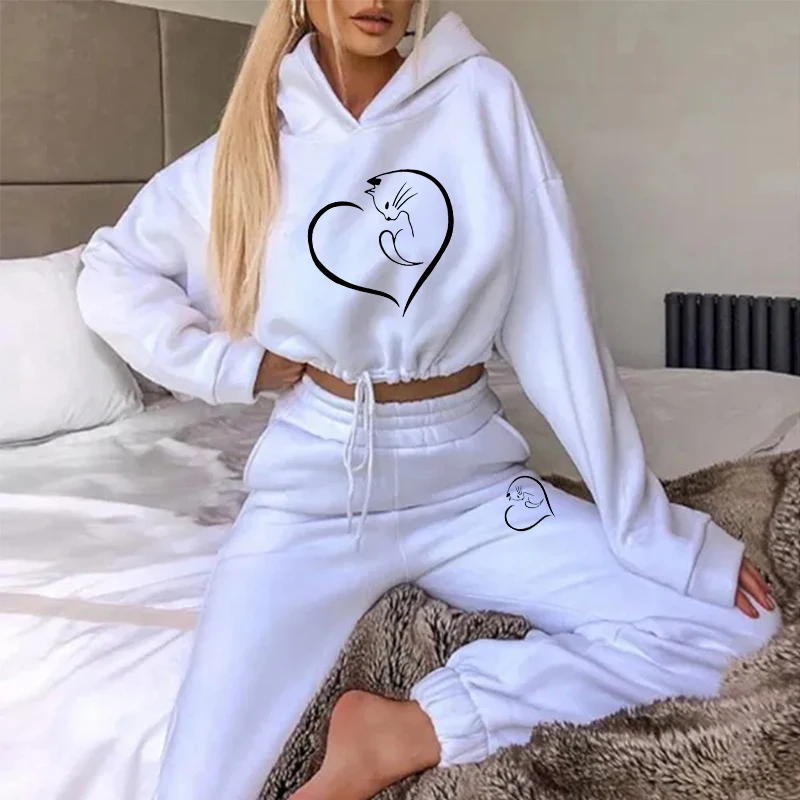 Soft Women Two Piece Set 2024 New Women's Sweats Set Comfortable Fashion High-quality Sport Drawstring Versatile Daily Casual