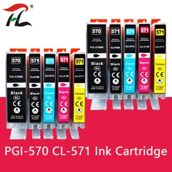 PGI 570 CLI 571 Compatible Ink Cartridge for Canon Priner PIXMA MG5750 MG5751 MG6851 MG6852 TS6050 TS5050 T5051 PGI570 CLI571