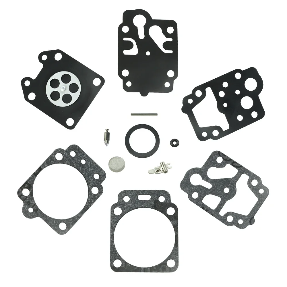 10pcs Carb Carburetor Gasket Needle Repair Rebuild Diaphragm for Walbro K20-WYJ Echo Husqvarna Toro Ryobi Homelite Trimmer