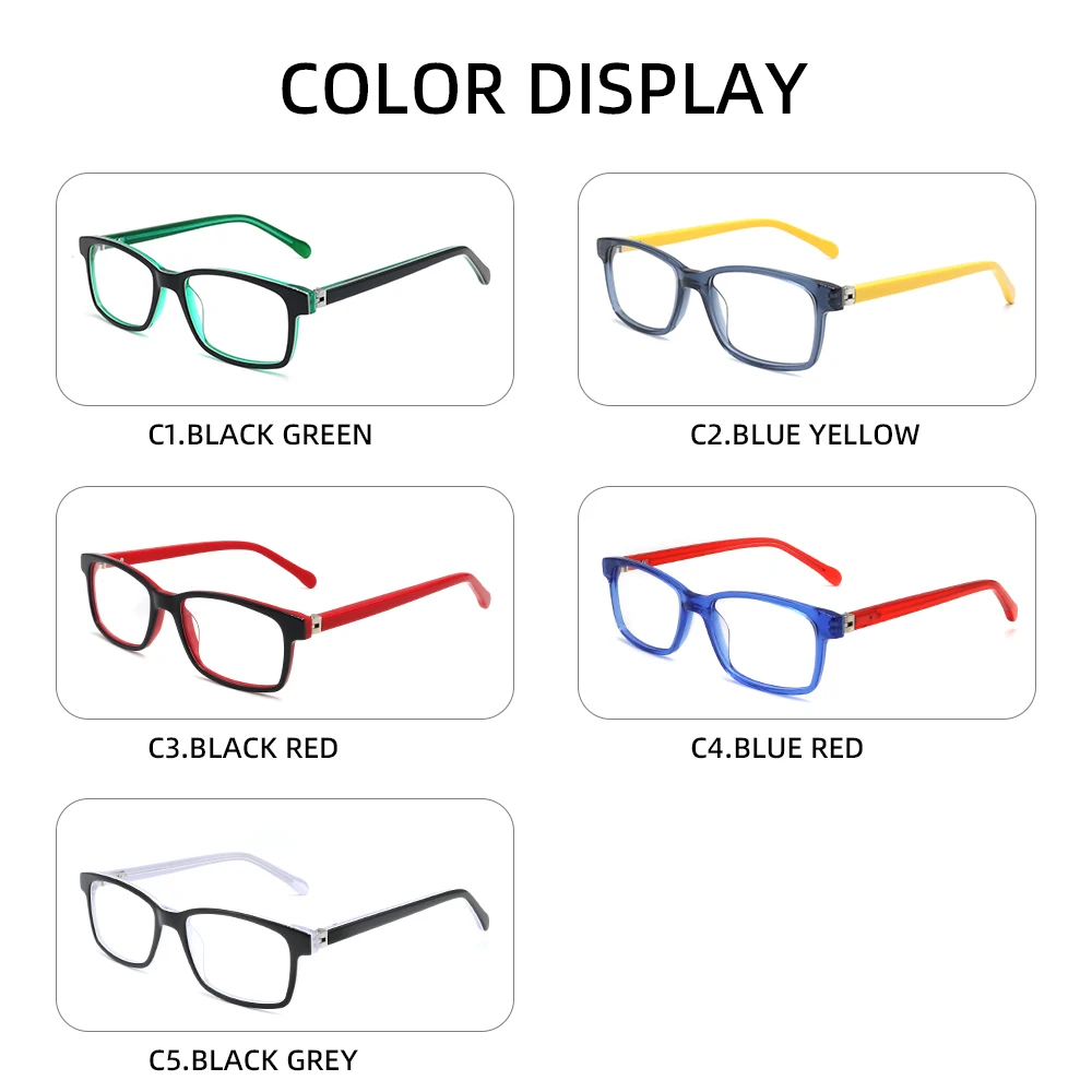 Optical Glasses Frames IENJOY 180 Bend Spring Hinge Acetate Child Boy Girl Myopia Prescription Eyeglass Frames Kid Optical Glasses Frame optical glasses frames