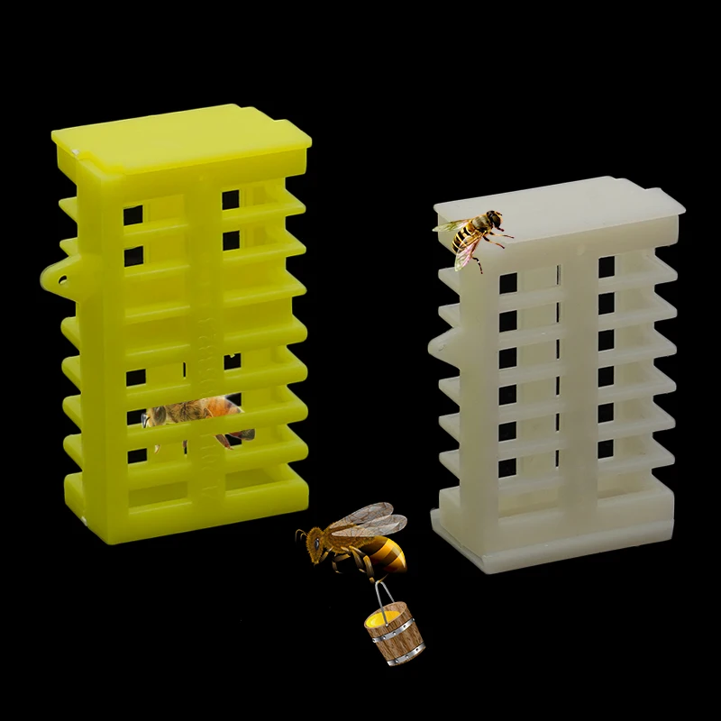 10 pcs Plastic Bee Queen Cage White Safety Mutil-functional Stretch Hutchs Tools Beekeeping Supplies Tool