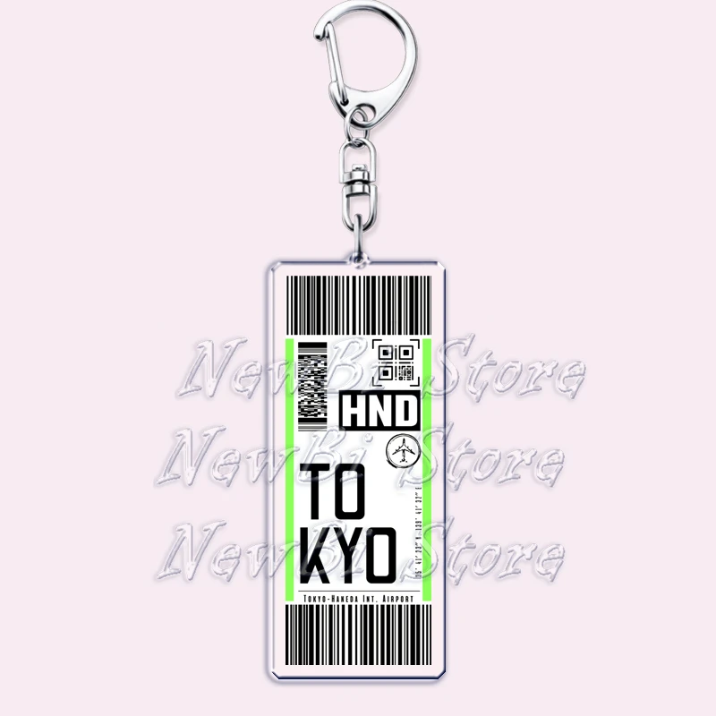 Tokyo Reise-Souvenir-Ticket-Schlüsselanhänger für Zubehör, Tasche, Bordkarte, Flug, Ziel, Schlüsselanhänger, Schmuck, Fans, Freunde, Geschenke – Detail 7