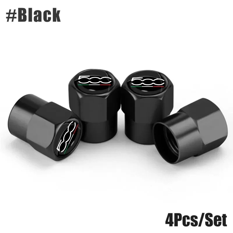 Sleek Metal Car Wheel Tire Valve Caps - Set of 4 Auto Accessories