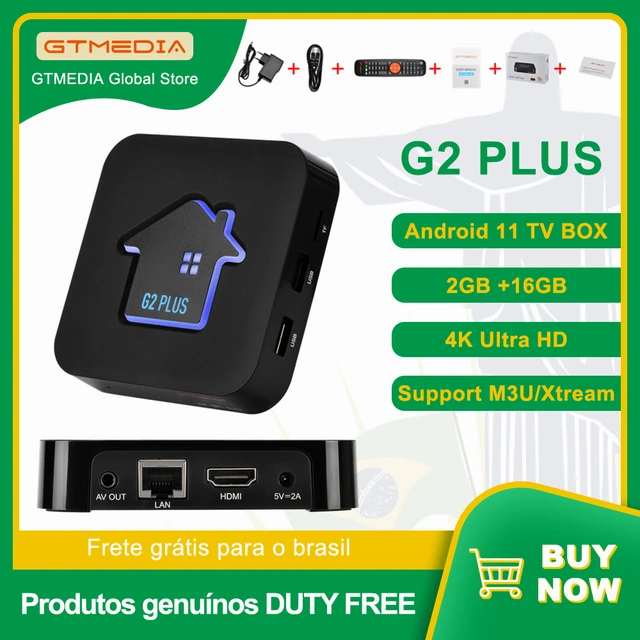 Dispositivo de TV inteligente marca GTMEDIA G2 Plus, decodificador