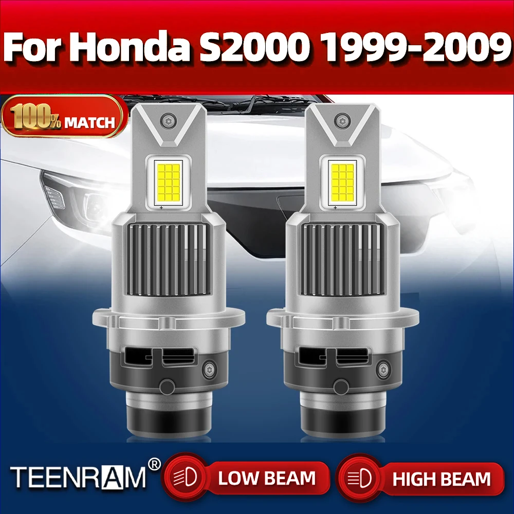 150W HID Xenon Light Bulb 6000K Xenon Headlight 60000LM Auto Lamp 12V For Honda S2000 1999-2003 2004 2005 2006 2007 2008 2009 xenon h7 35w 55w slim ballast kit hid xenon headlight bulb 12v h1 h3 h11 h7 xenon hid kit 4300k 6000k replace halogen lamp