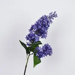 Lilac Artificial Flowers Bouquet for Elegant Home and Wedding Decor (Blue)