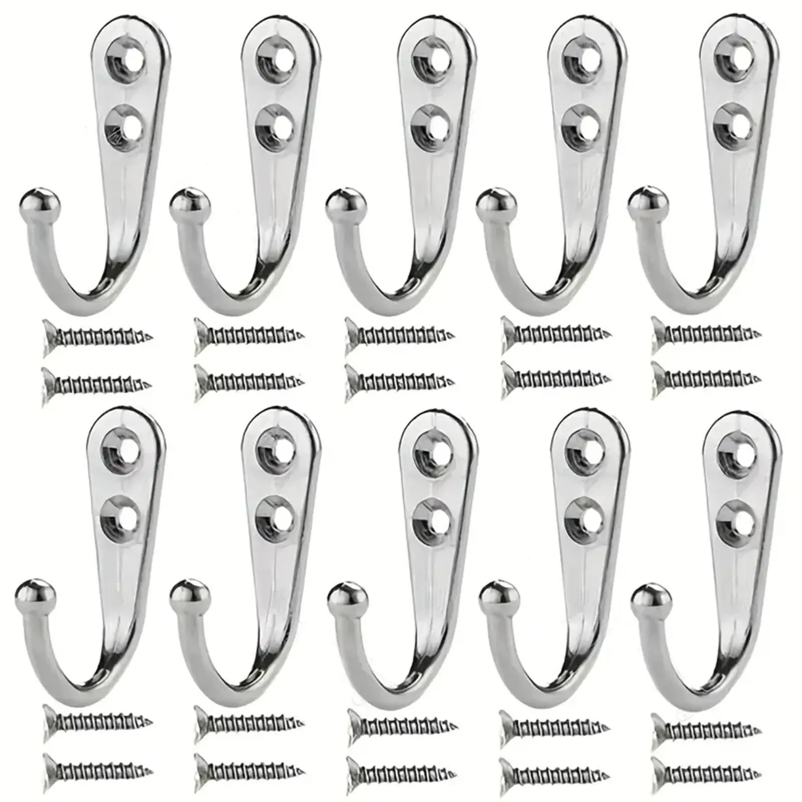 Wall hooks 10Pcs Retro Door Wall Mounted Coat Hangers with Screws Suction Heavy Load Rack for Kitchen Bathroom Accessories